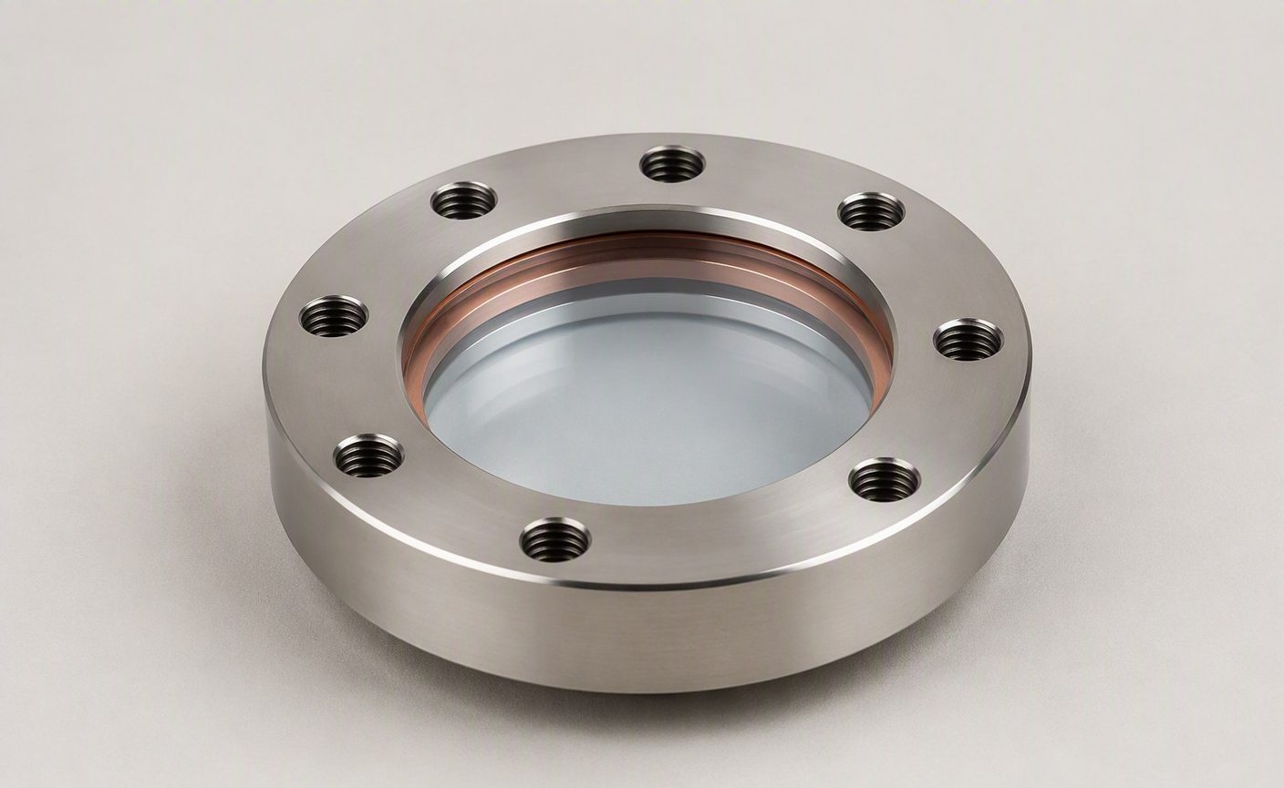 Optical Windows with Vacuum Flange — custom technical ceramic parts by Xingwei Ceramics