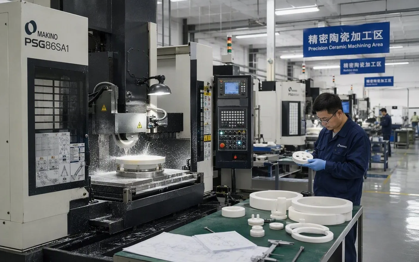 Precision ceramic grinding workshop — Xingwei Huizhou plant