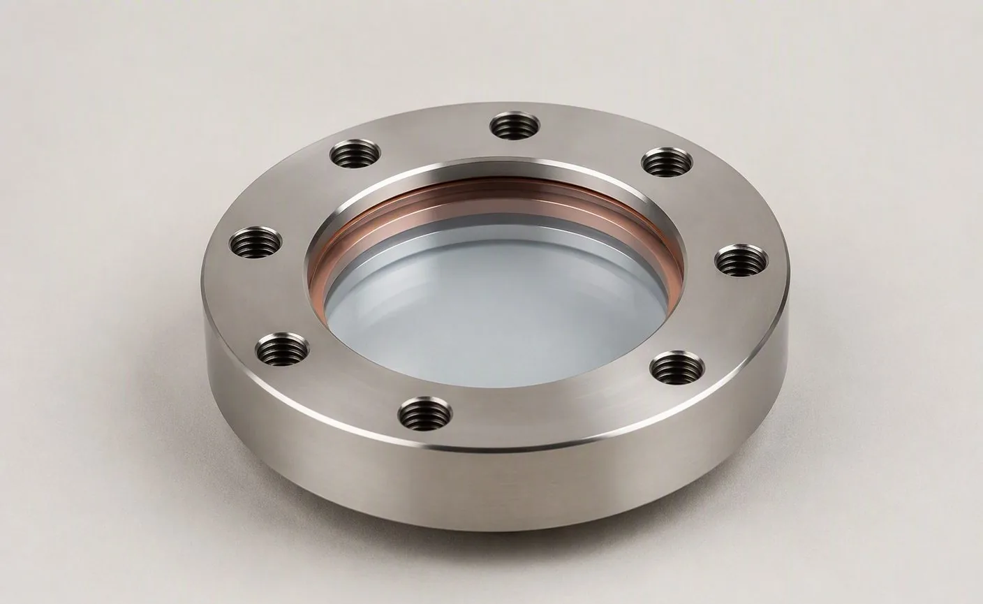 Optical Windows with Vacuum Flange — custom technical ceramic parts by Xingwei Ceramics